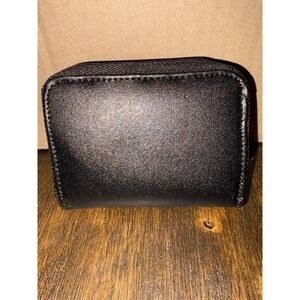 Samsonite leather With Accordion card holder wallet Black zip closure New